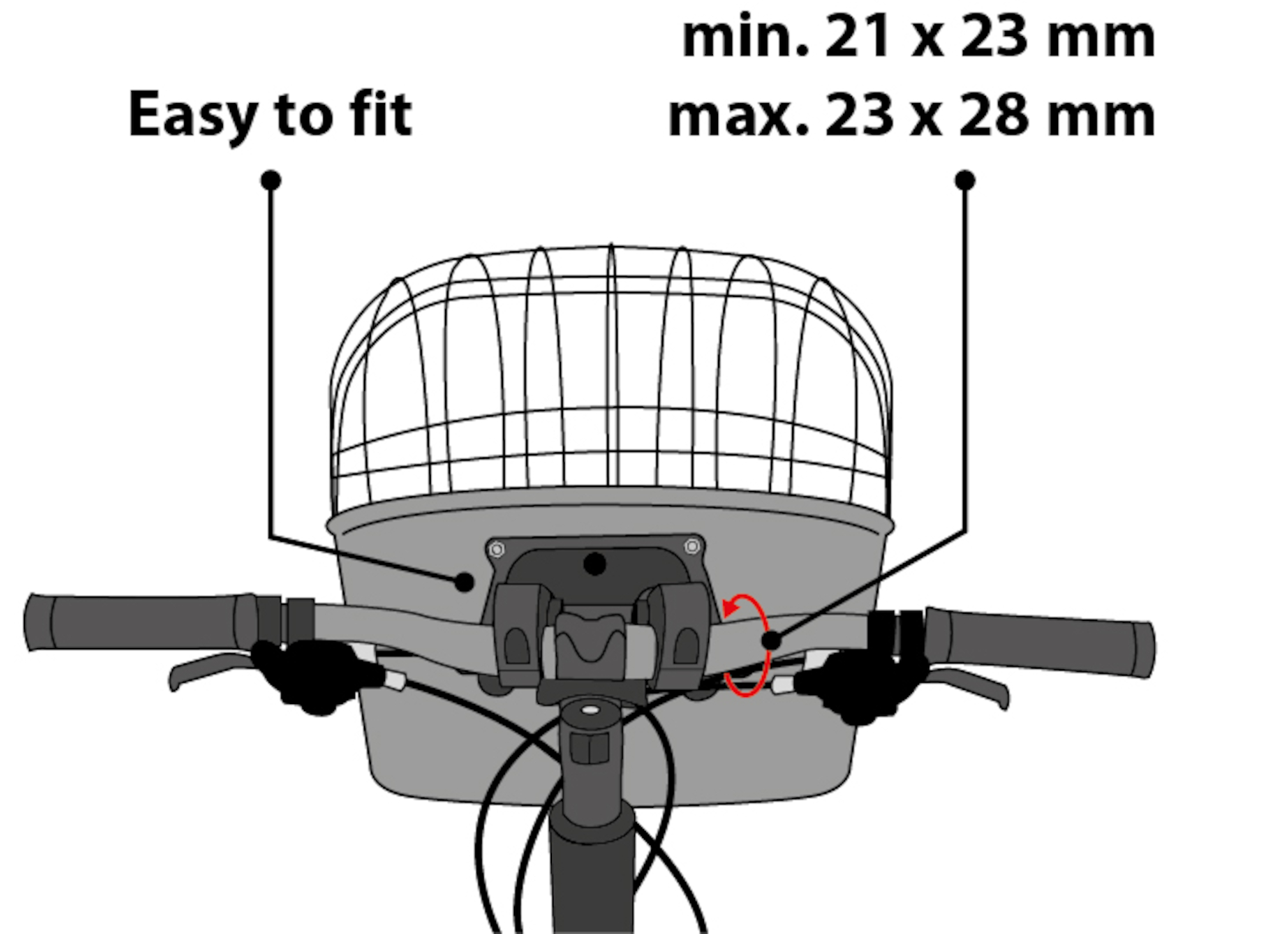 Flamingo Bicycle basket Canna Brown