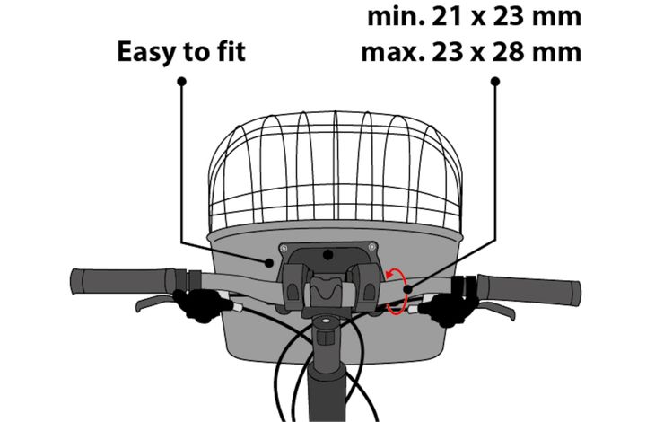 Flamingo Bicycle basket Canna Black