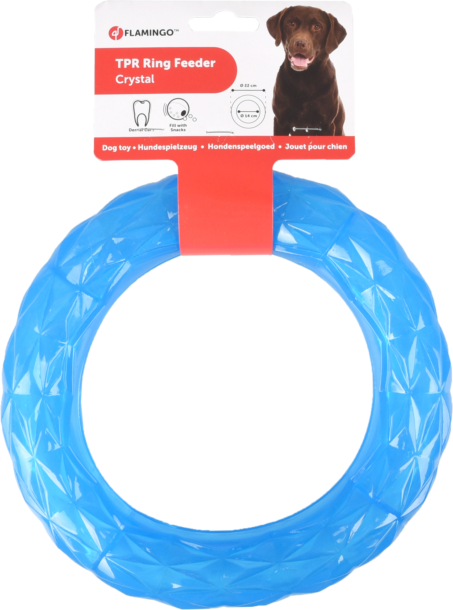 Flamingo Toy Crystal Ring Blue