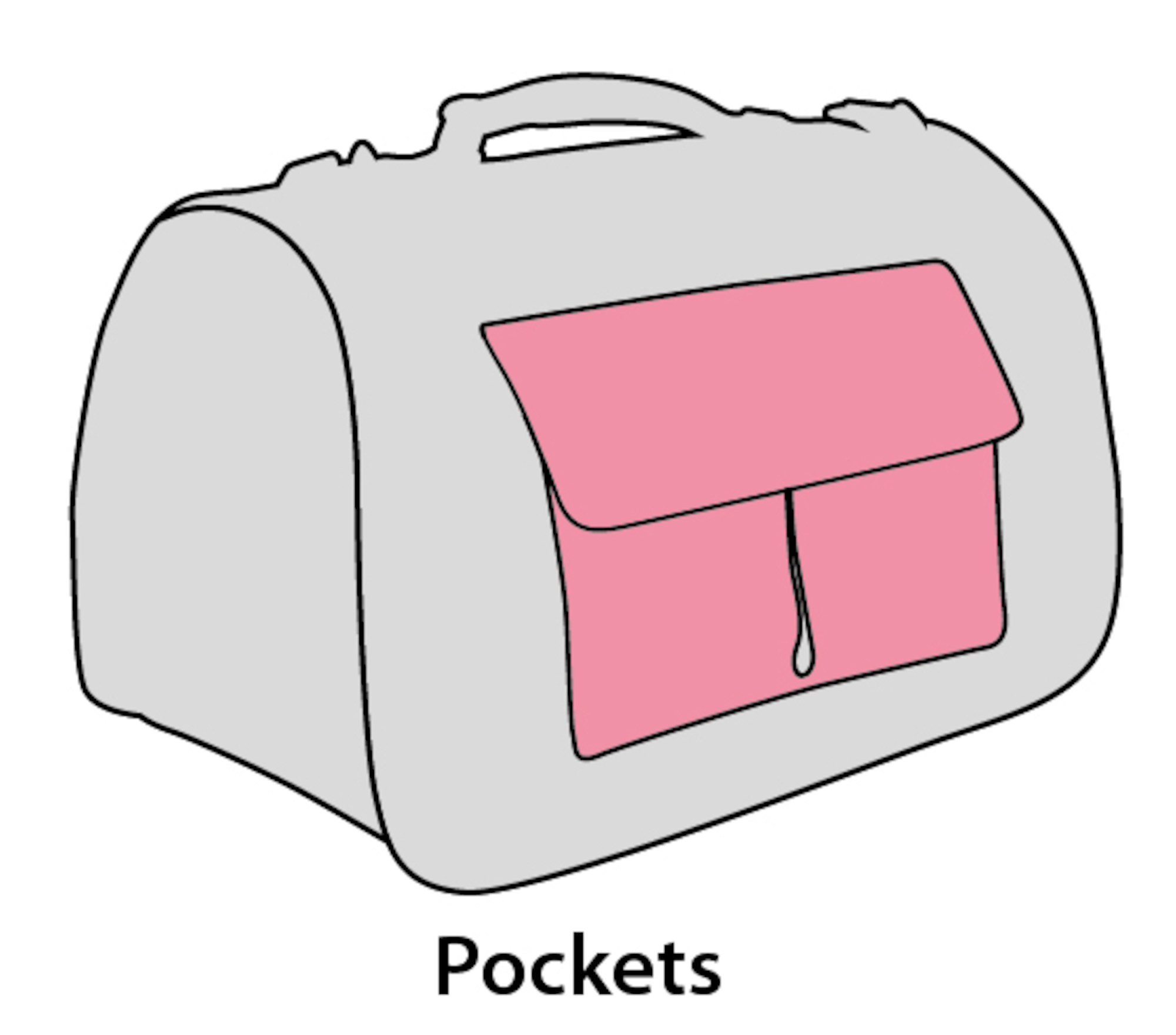 Flamingo Draagtas Amy Grijs