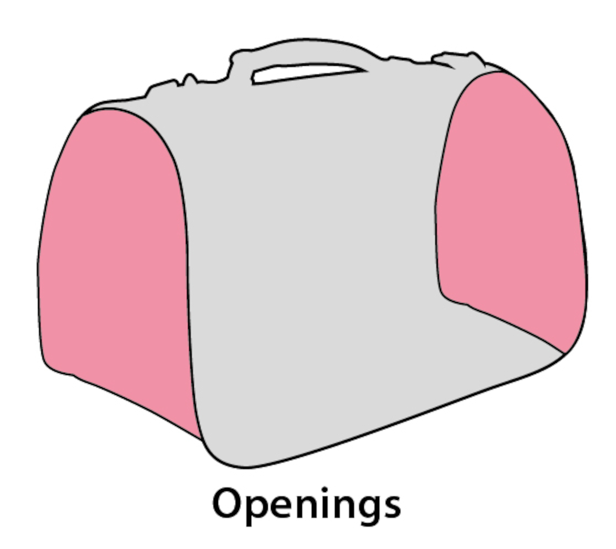 Flamingo Draagtas Amy Grijs