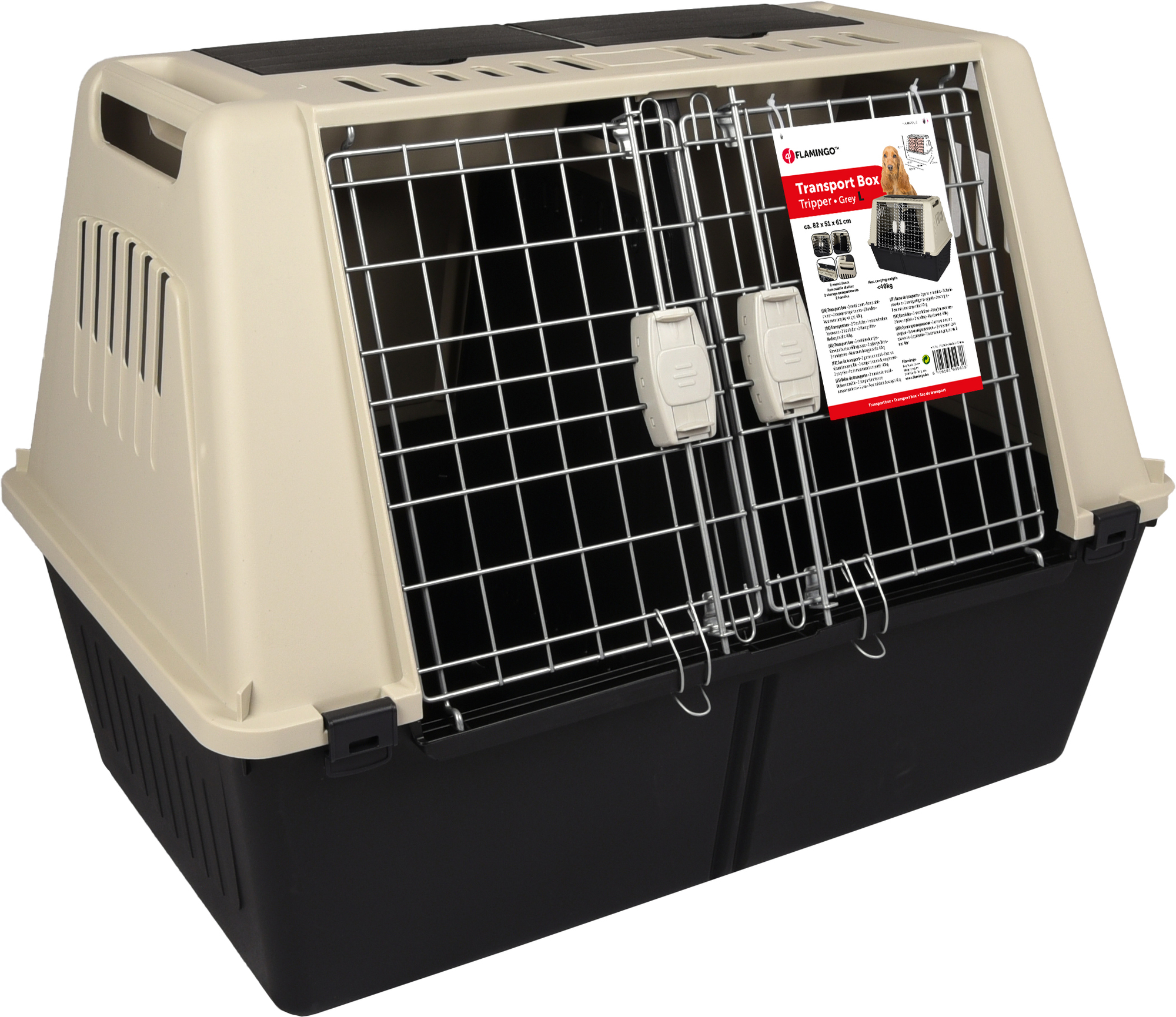 Flamingo Transportkäfig Tripper Dunkelgrau