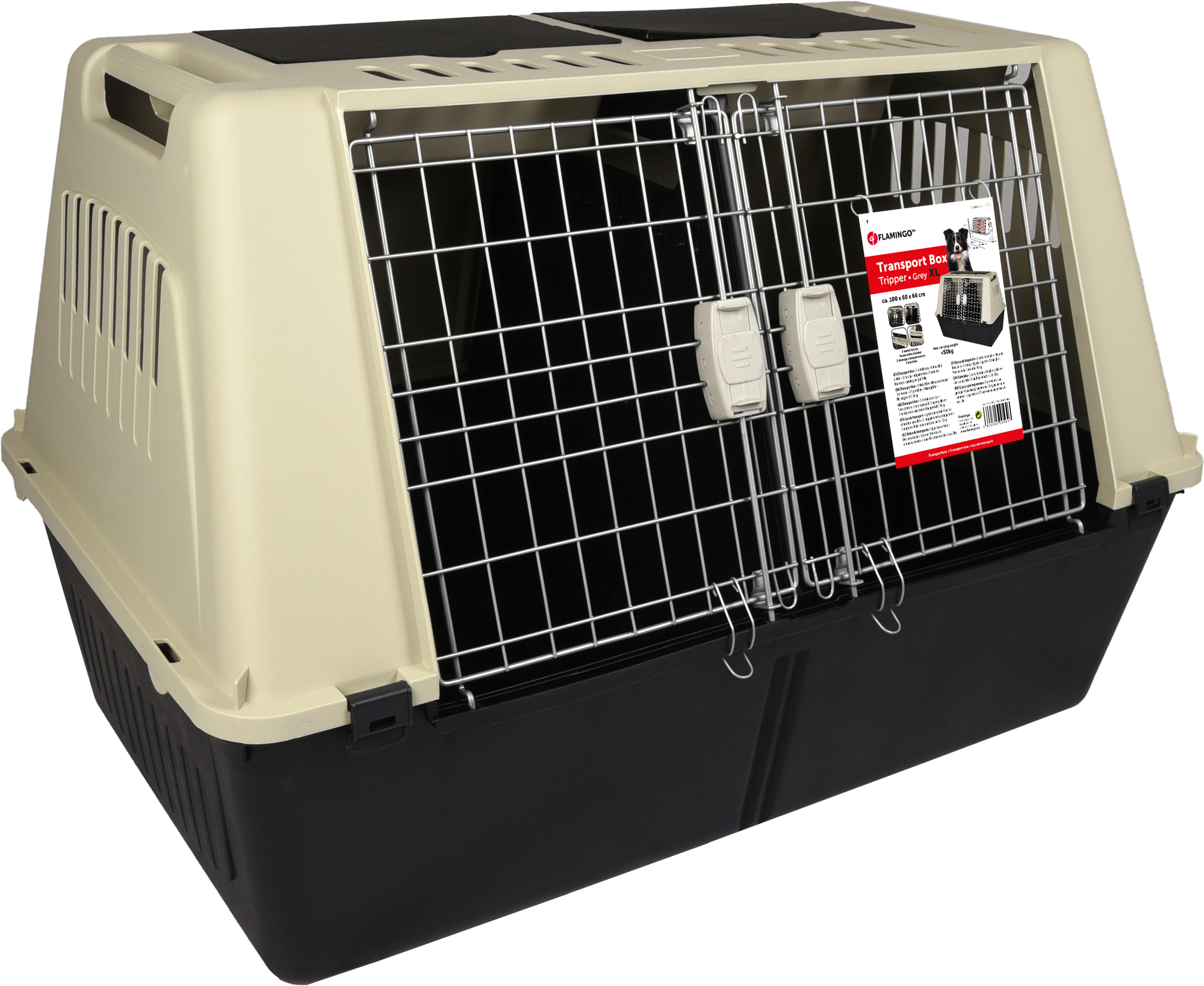 Flamingo Transport cage Tripper Dark grey