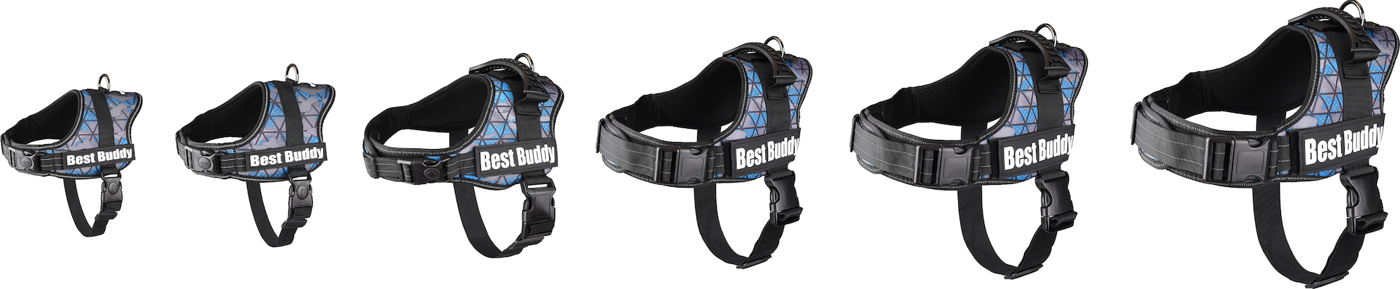 Flamingo Harnais Pluto Grille bleue