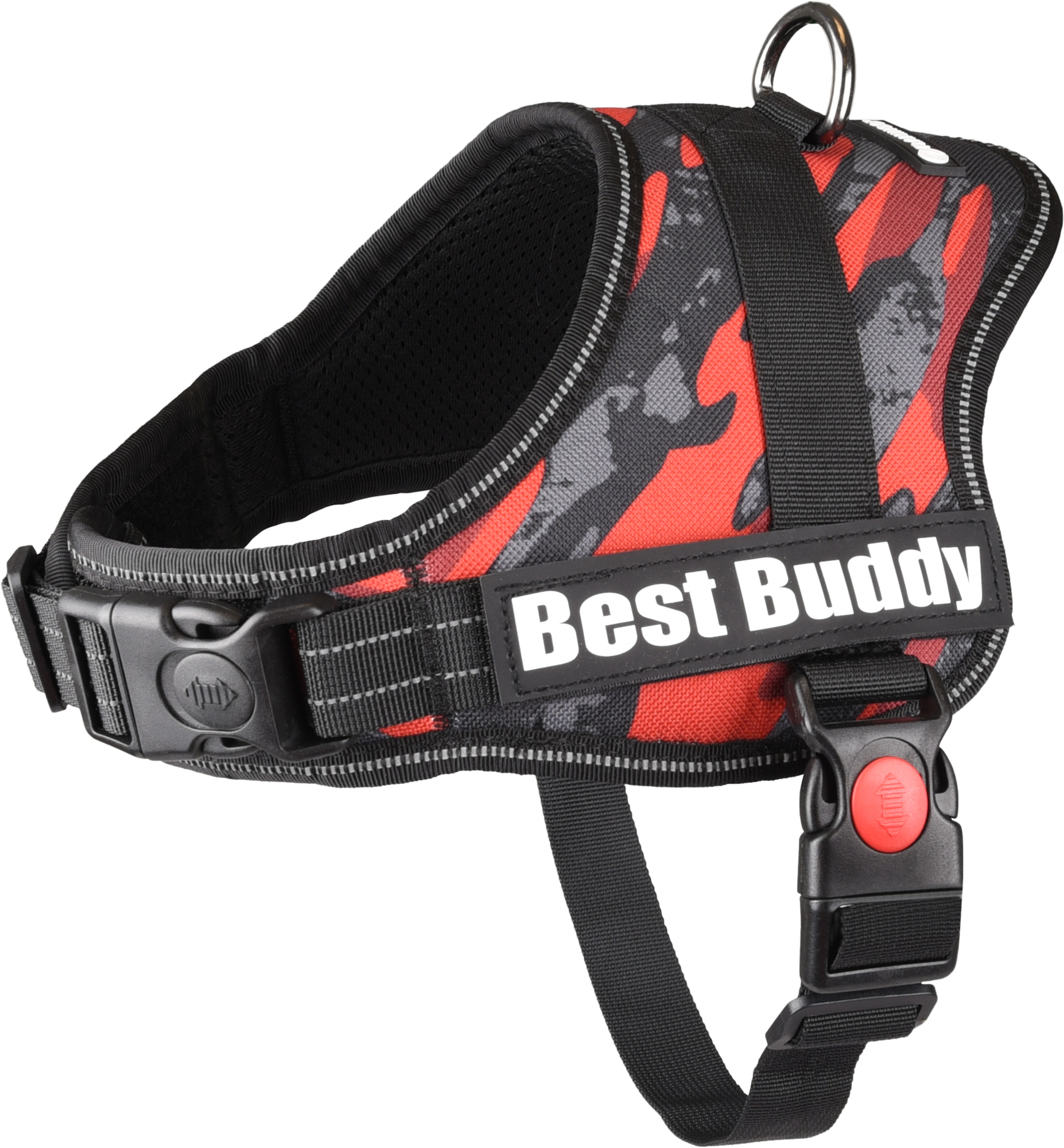 Flamingo Harnas Pluto Rood camouflage