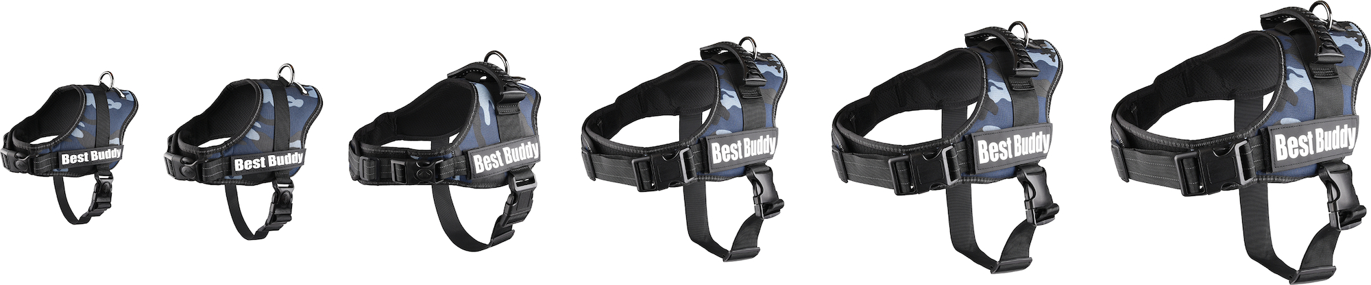 Flamingo Harnas Pluto Blauw camouflage