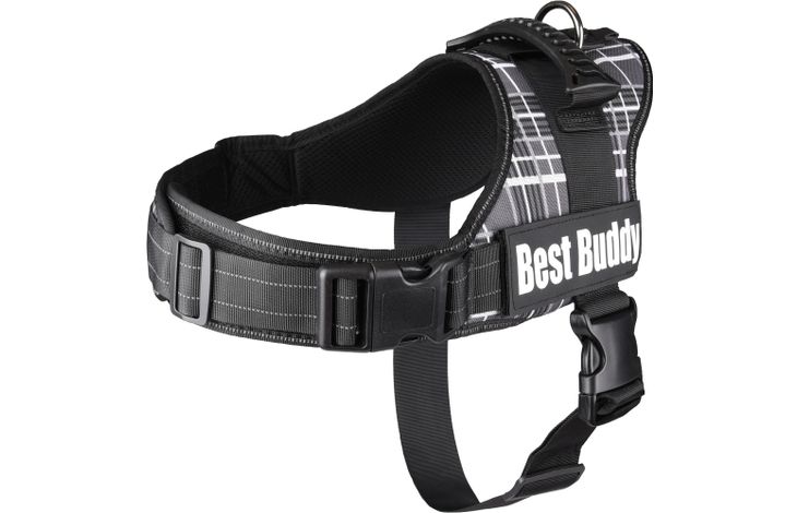 Flamingo Harnas Pluto Zwart grid