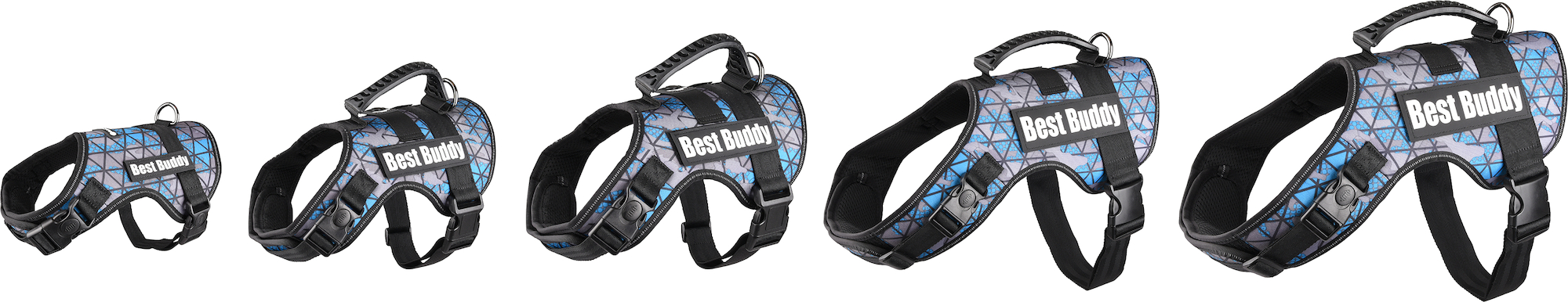 Flamingo Harness Uranus Blue grid