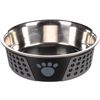 Futter- und Trinknapf Hermosa Rund Schwarz & Grau & Silber