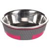 Eet- en drinkpot Trimond Rond Fuchsia & Grijs & Zilver