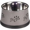 Feeding and drinking bowl Long-eared Fusion Round Grey & Silver