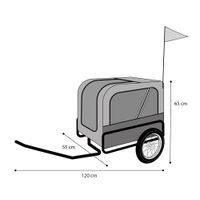 Flamingo Bicycle trailer Romero Red & Grey