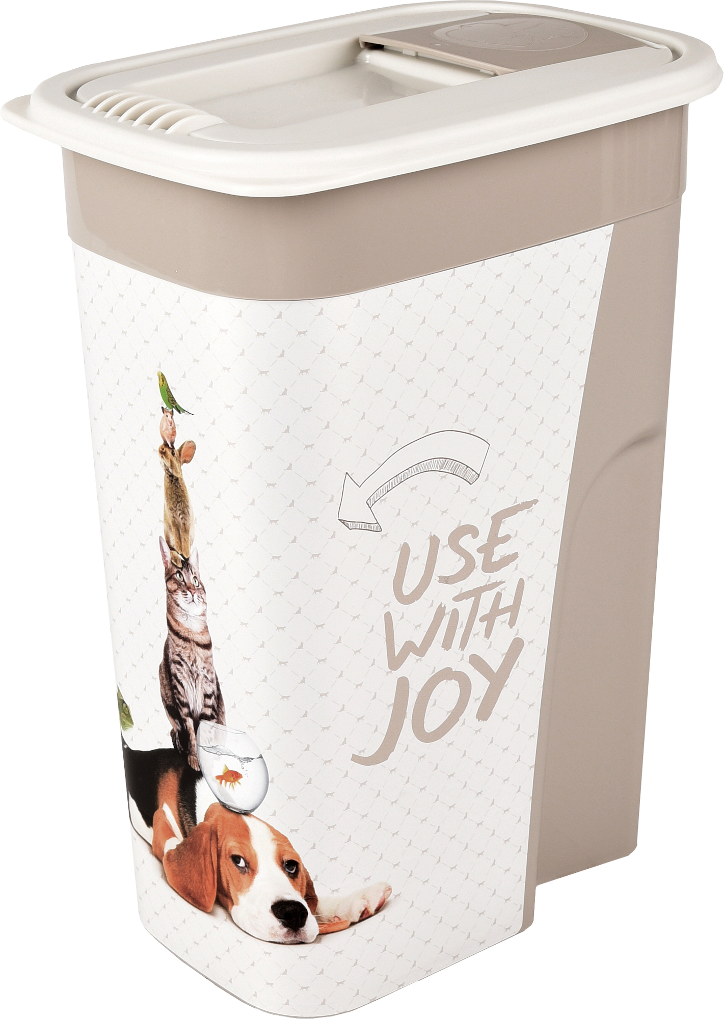 Flamingo Food container June Rectangle Taupe & White