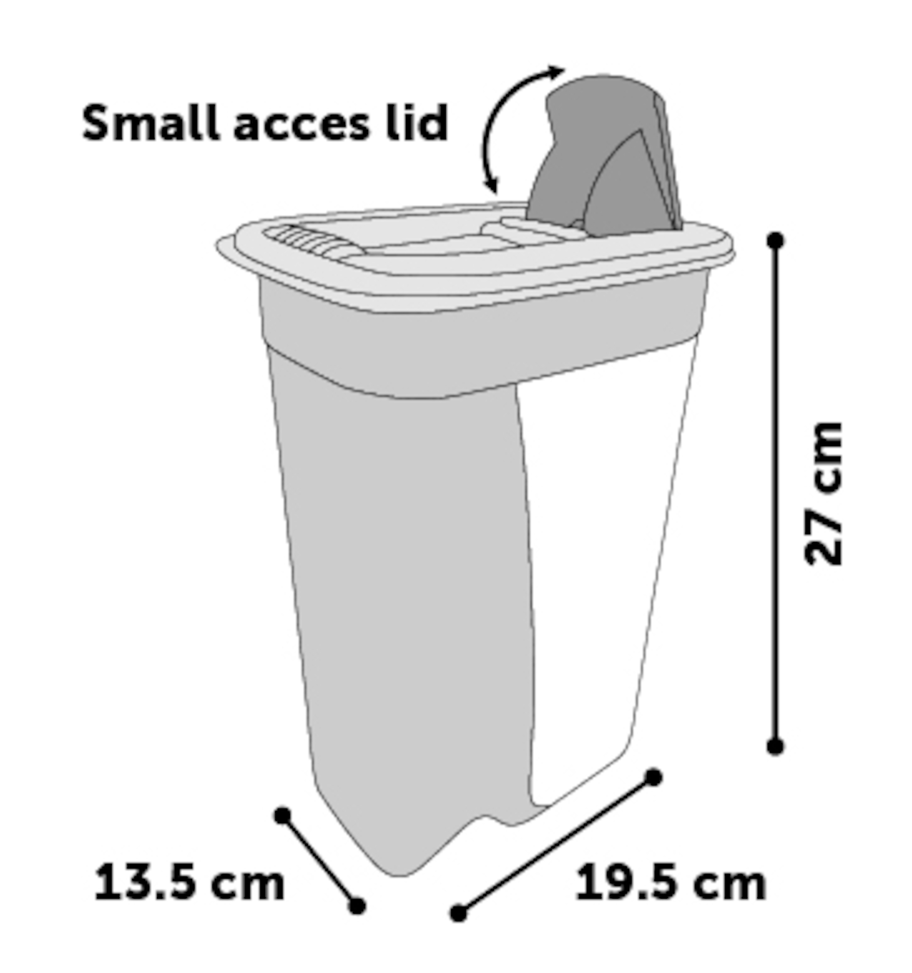 Flamingo Food container June Rectangle Taupe & White