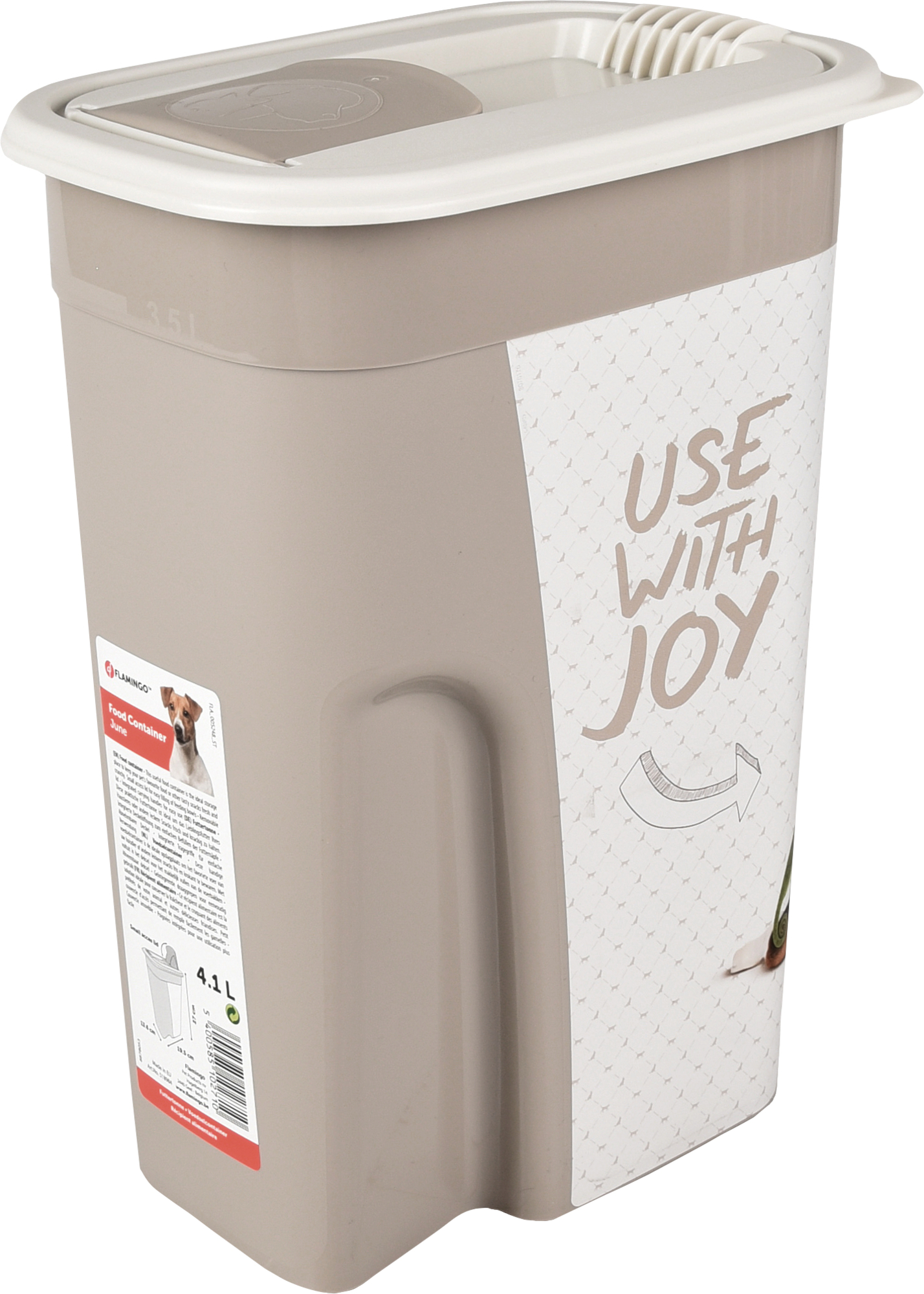 Flamingo Food container June Rectangle Taupe & White