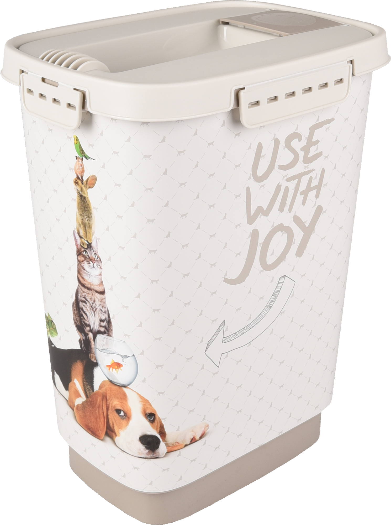 Flamingo Food container June Rectangle Taupe & White