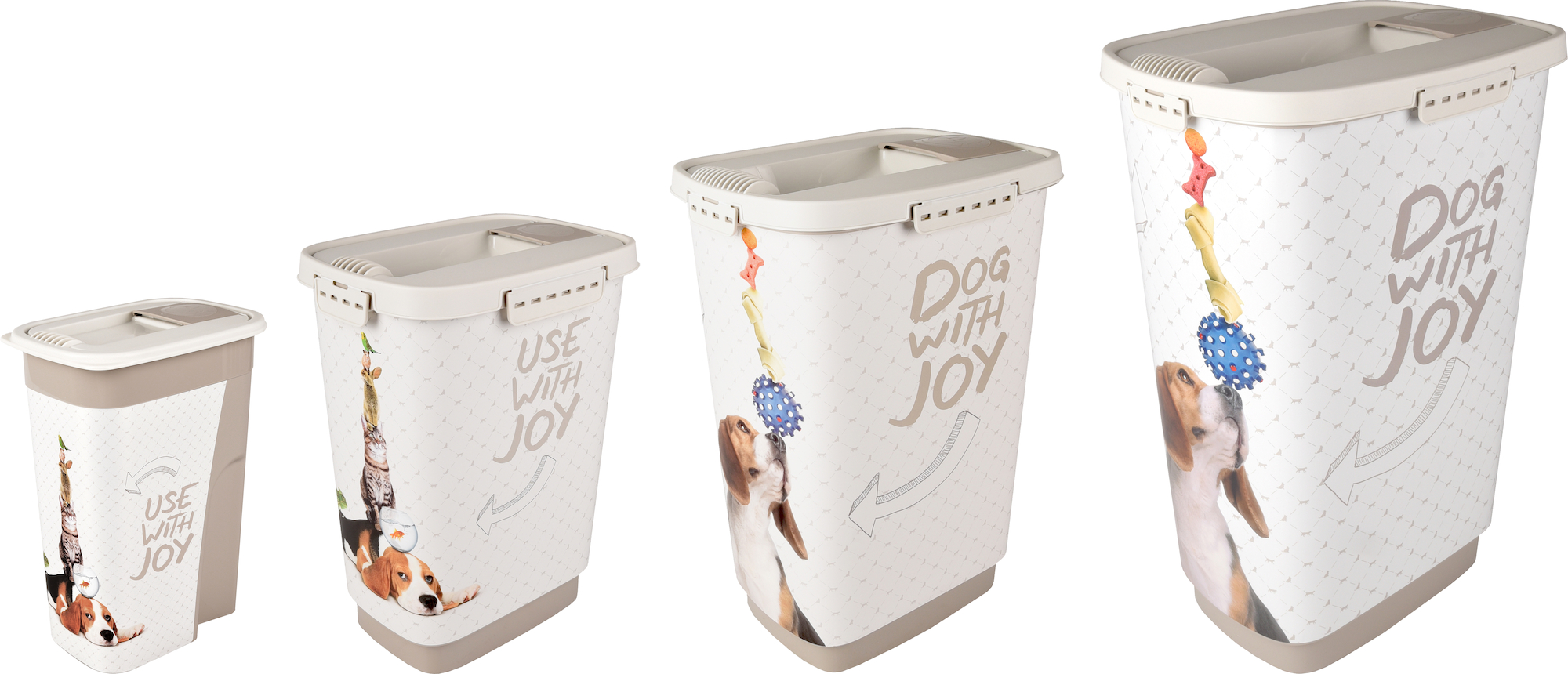 Flamingo Food container June Rectangle Taupe & White