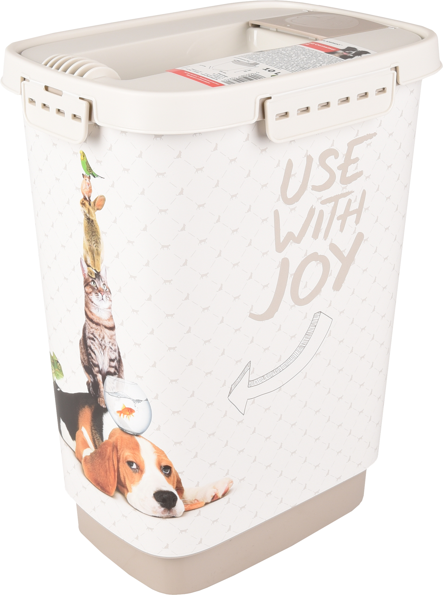 Flamingo Food container June Rectangle Taupe & White