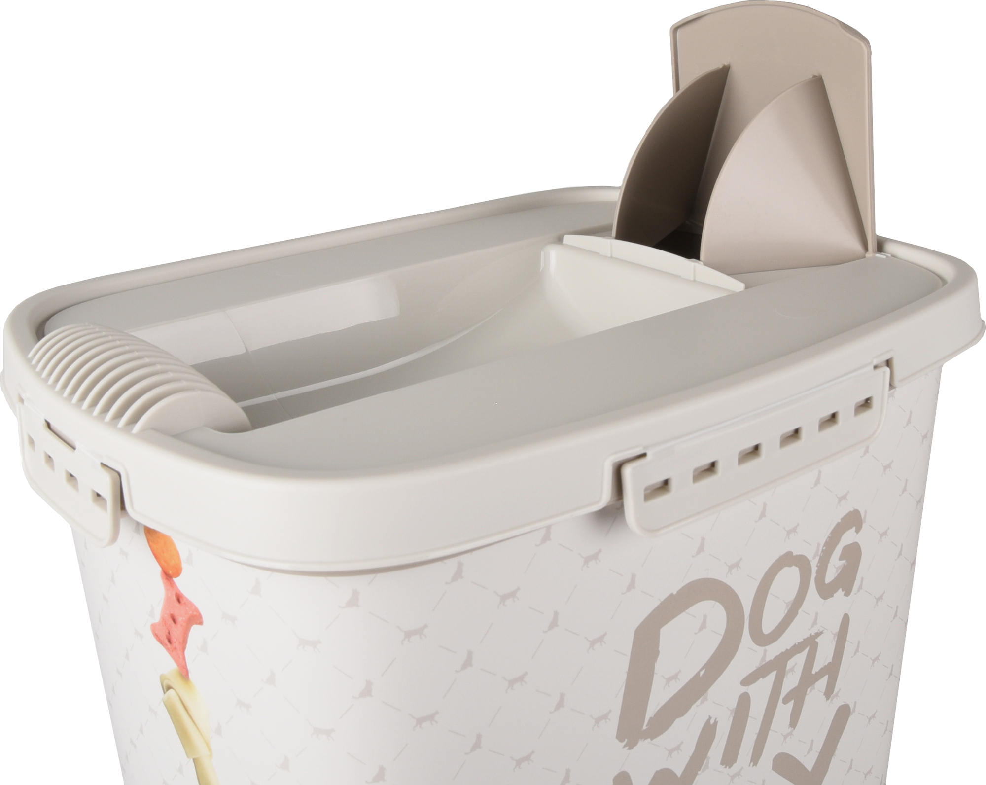 Flamingo Food container June Rectangle Taupe & White