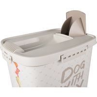 Flamingo Conteneur à aliments June Rectangle Taupe & Blanc