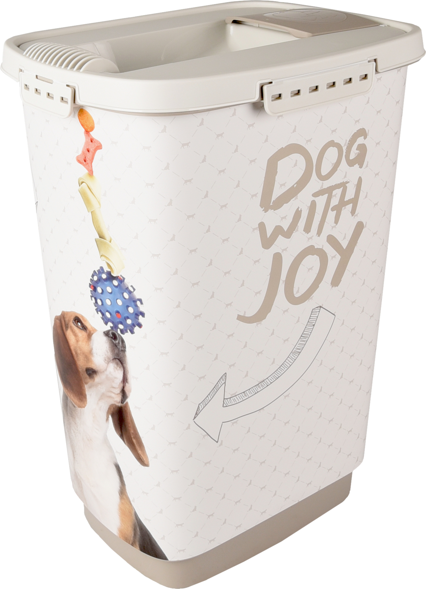 Flamingo Food container June Rectangle Taupe & White