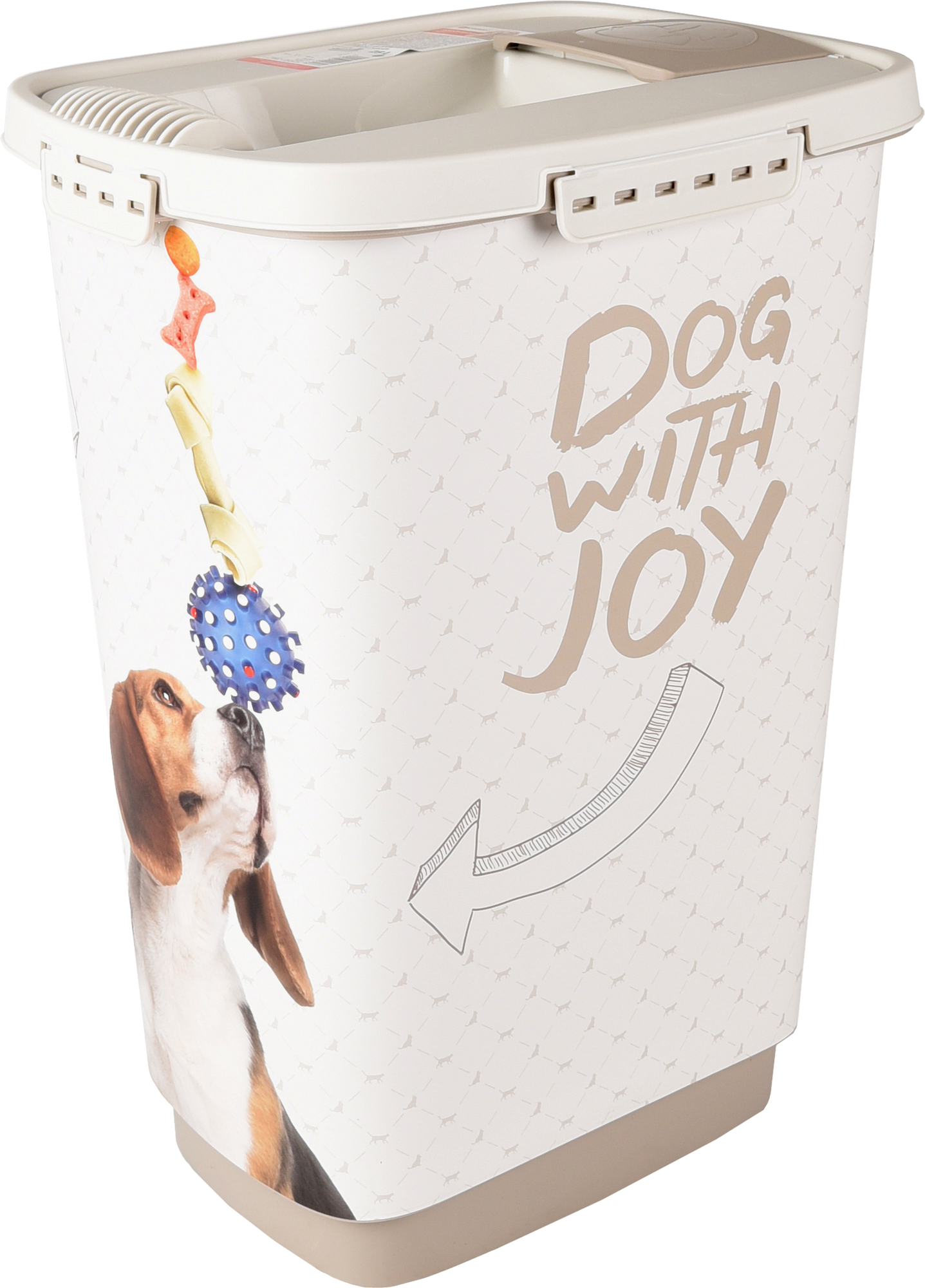 Flamingo Food container June Rectangle Taupe & White