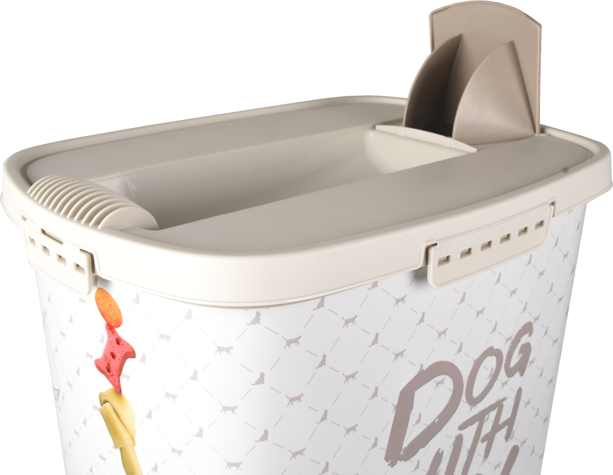 Flamingo Food container June Rectangle Taupe & White