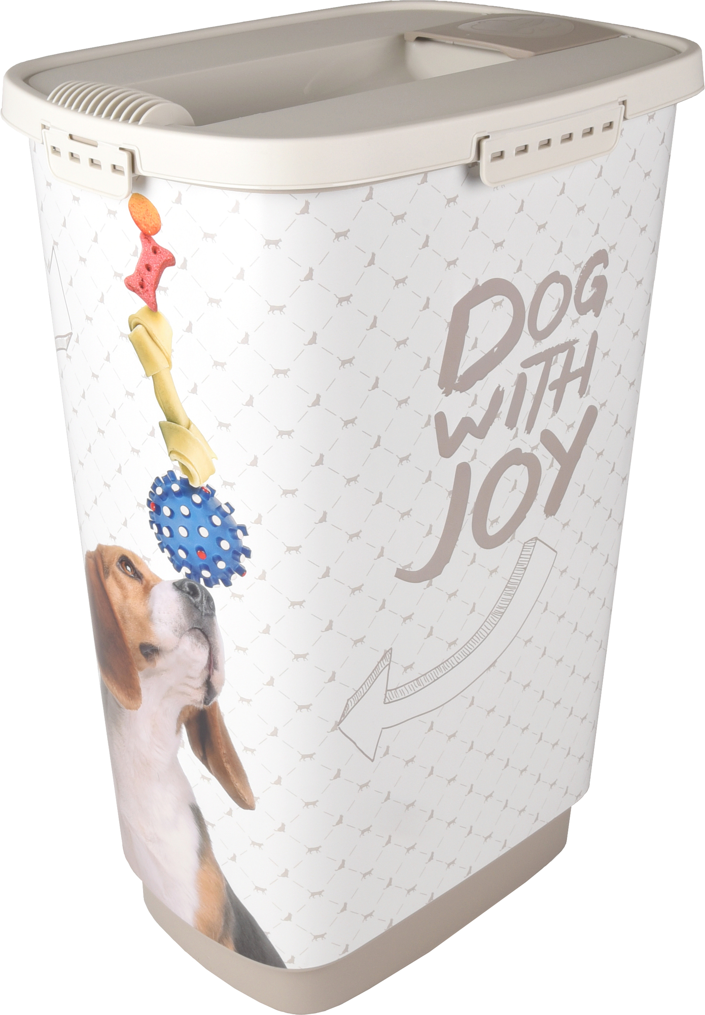 Flamingo Food container June Rectangle Taupe & White