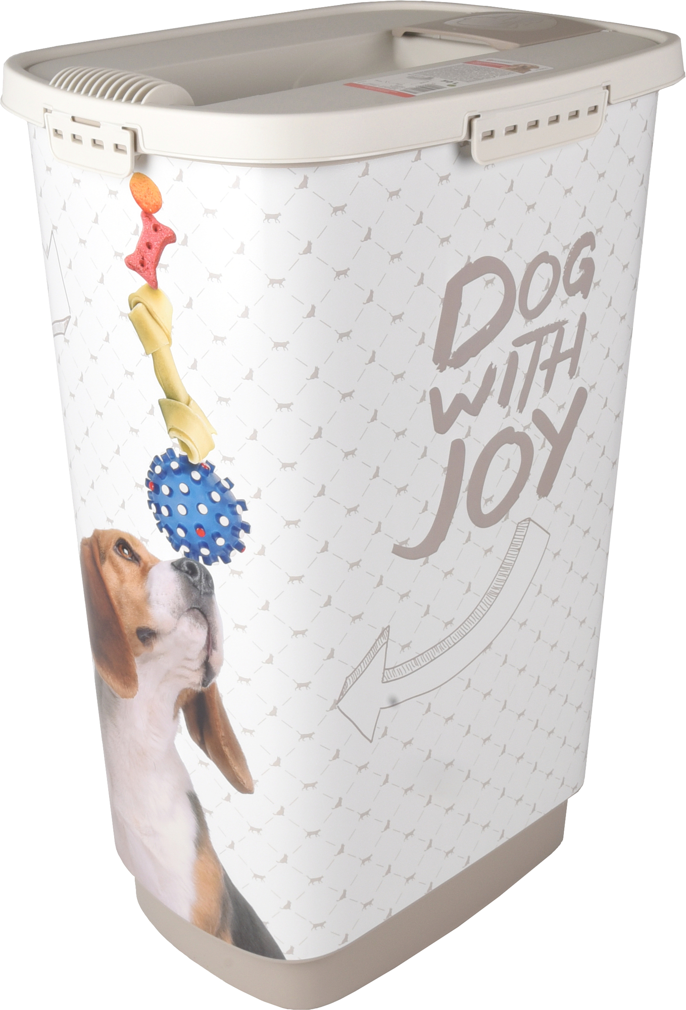 Flamingo Food container June Rectangle Taupe & White