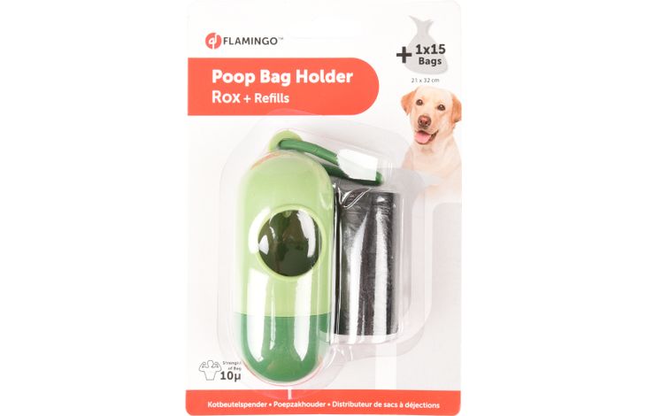 Flamingo Kotbeutelspender Rox Grün