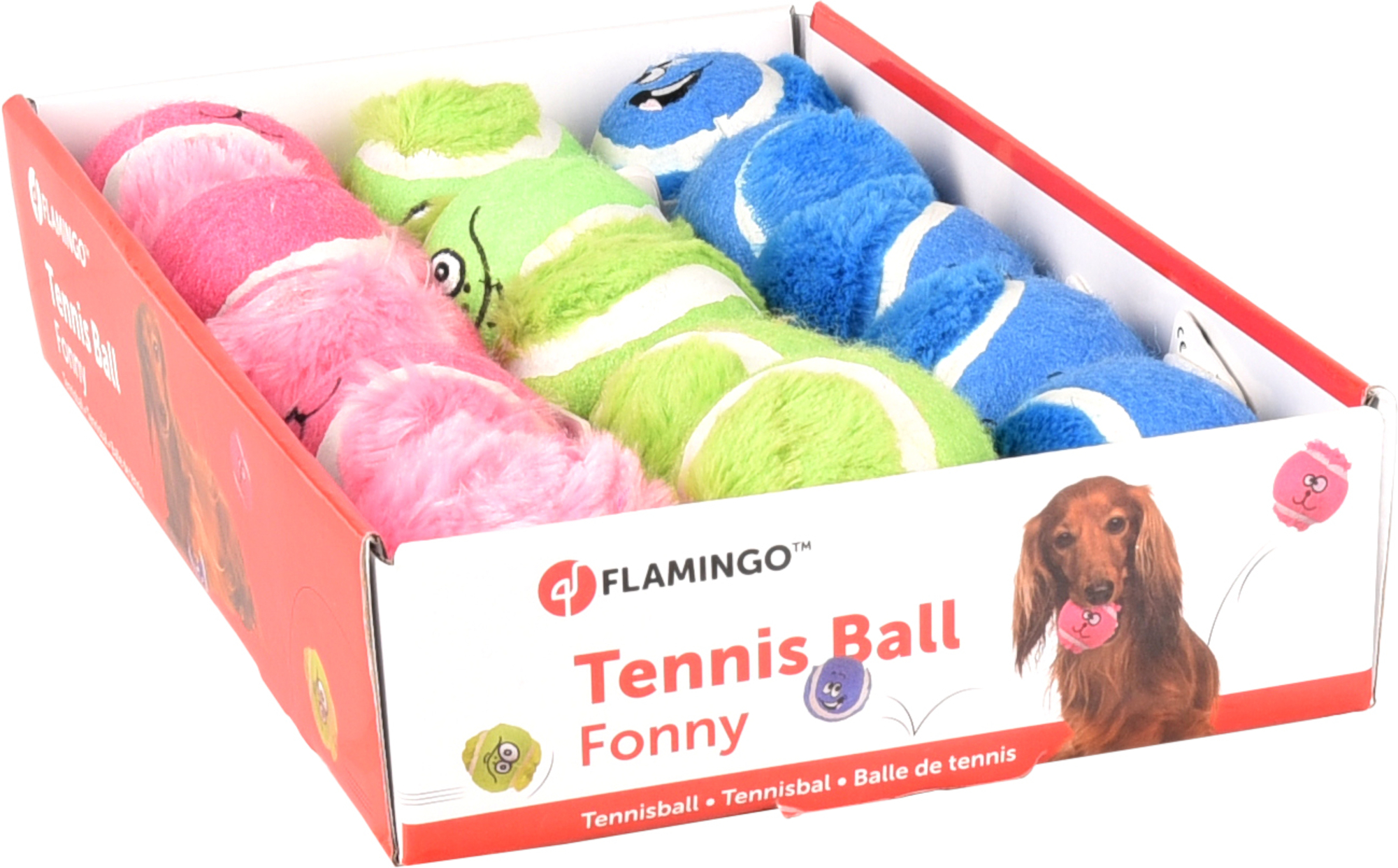 Flamingo Toy Fonny Tennis ball Multiple colours