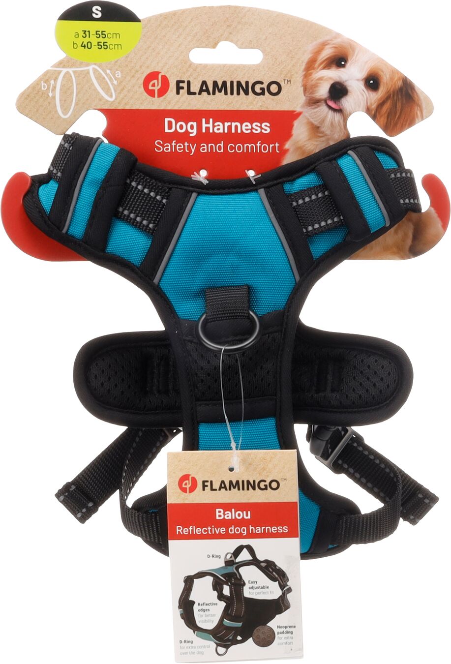Flamingo Harnas Balou Blauw