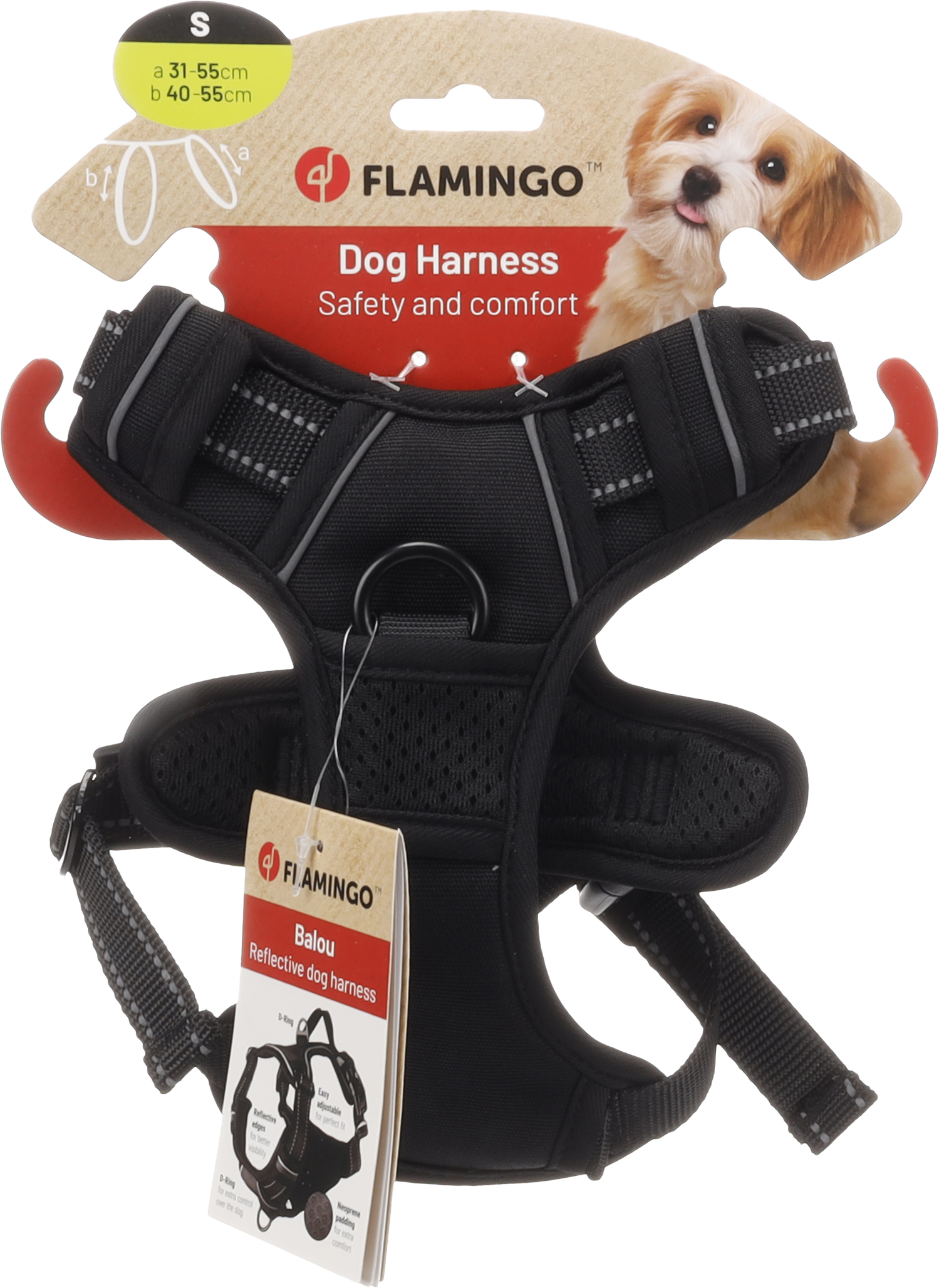 Flamingo Harnas Balou Zwart