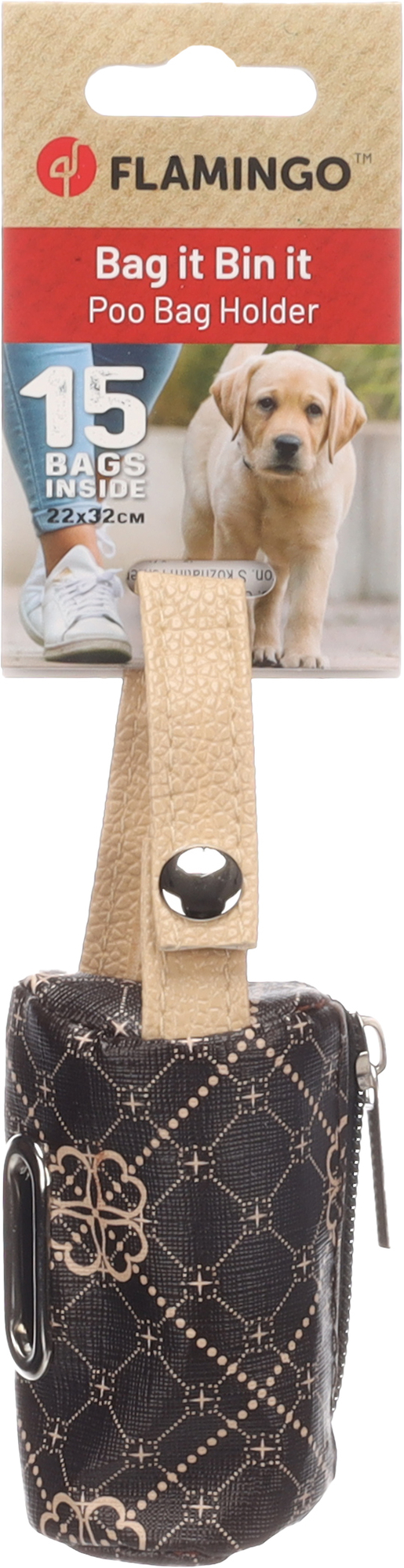Flamingo Distributeur pour sacs à déjections Vito Brun