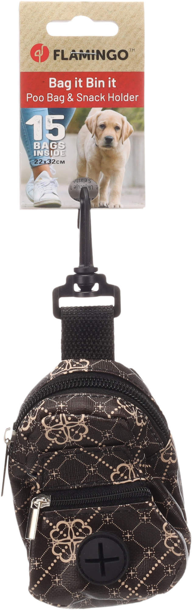 Flamingo Snackspender mit Kotbeutelspender Vito Braun