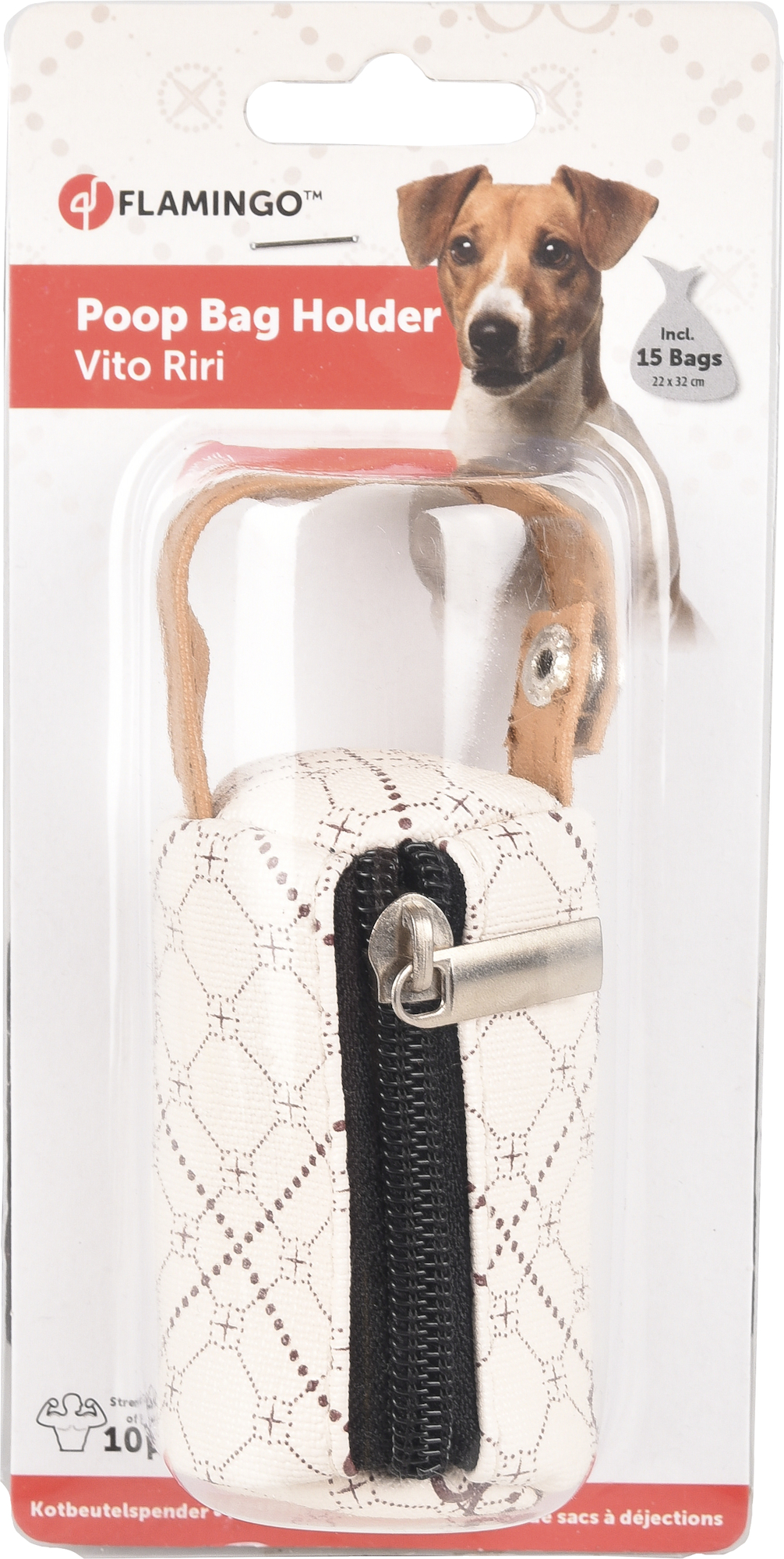 Flamingo Poepzakhouder Vito Beige