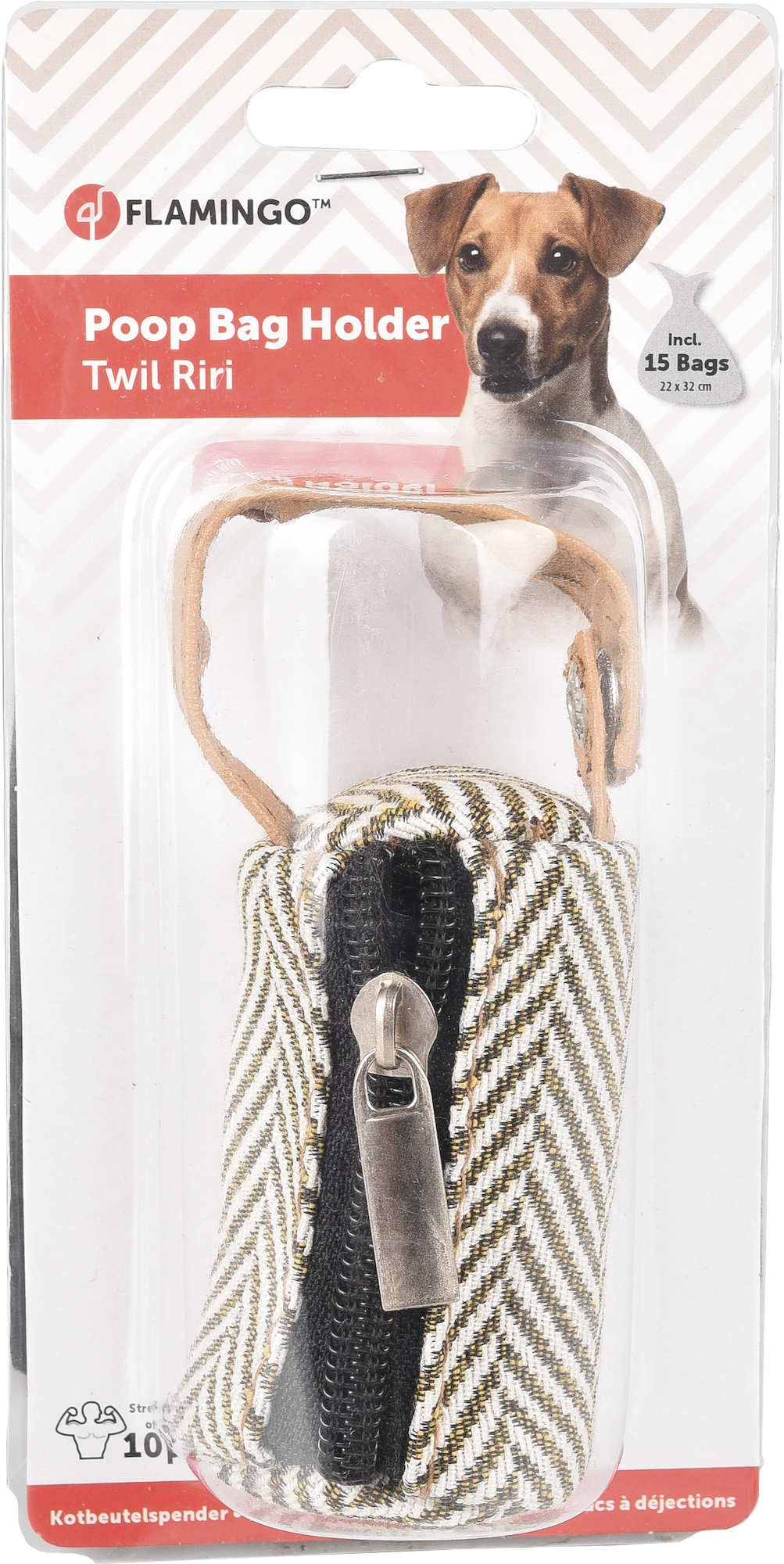 Flamingo Poop bag dispenser Twil Brown