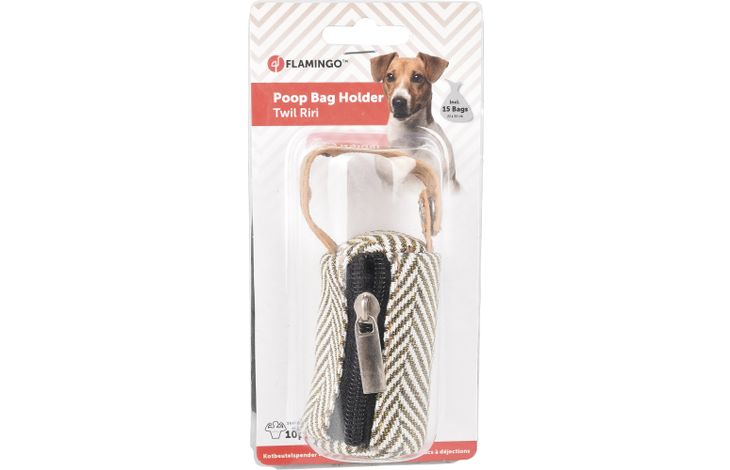 Flamingo Poop bag dispenser Twil Brown