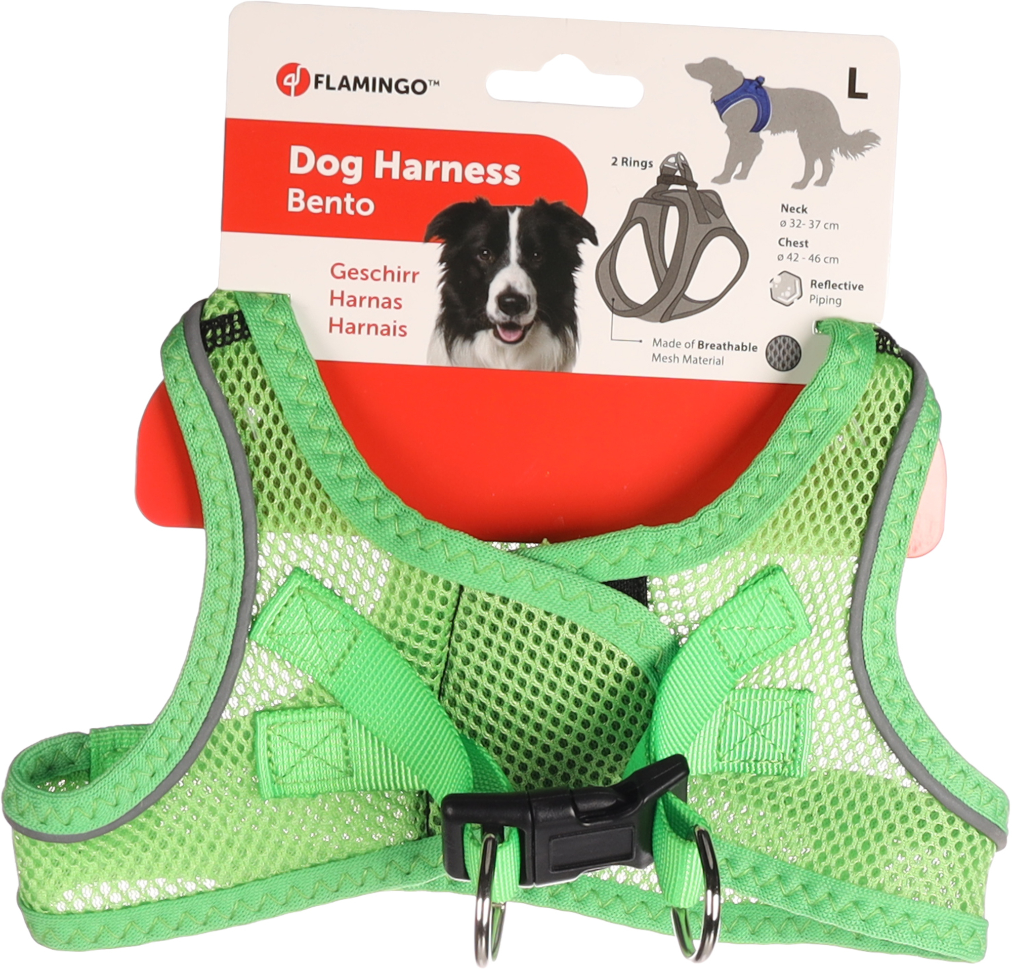 Flamingo Harness Step&Go Bento Green
