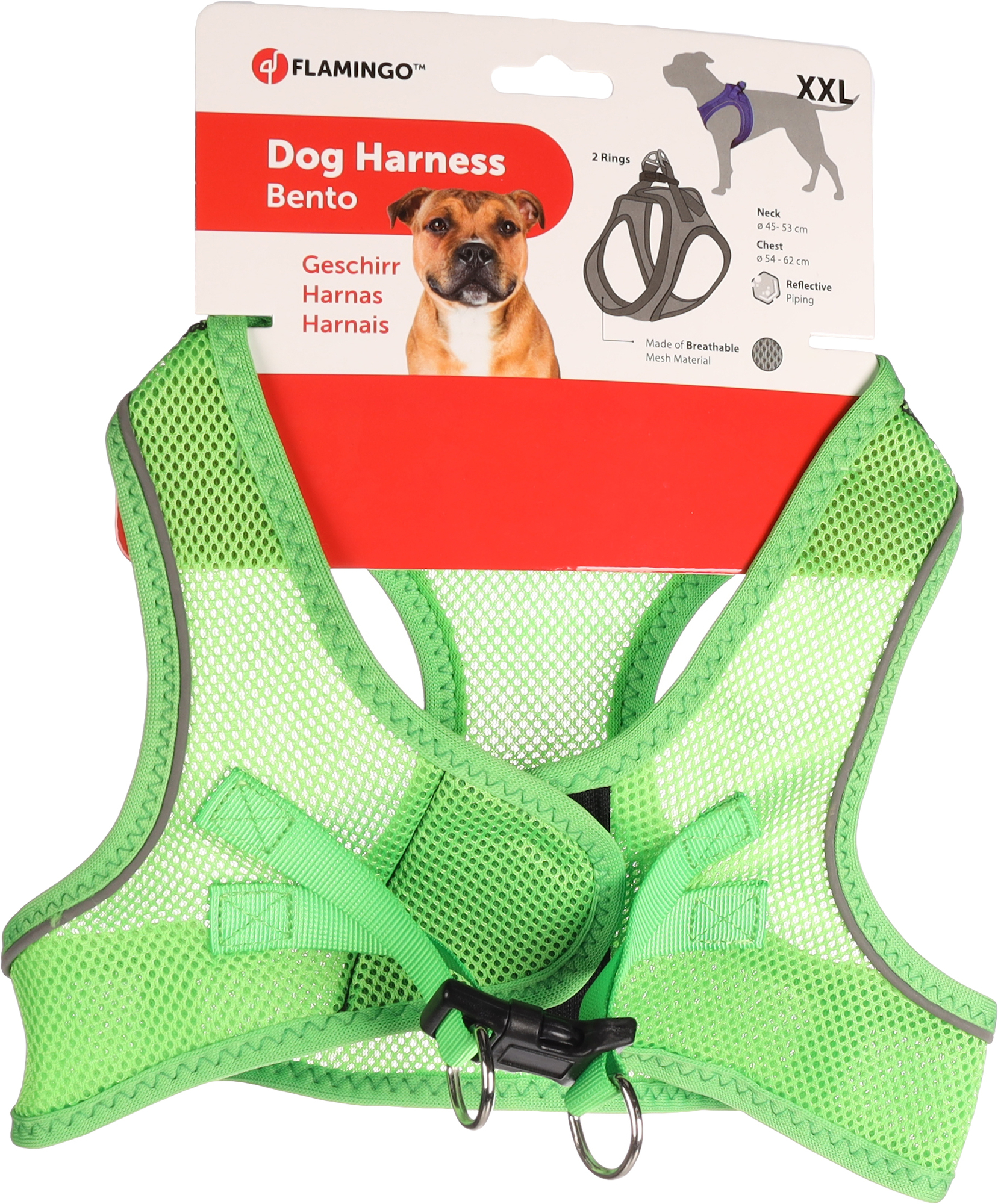 Flamingo Harness Step&Go Bento Green