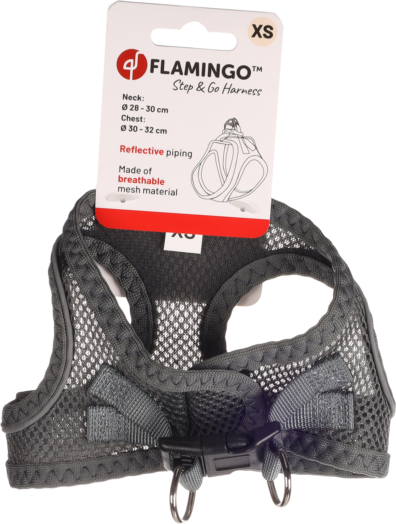 Flamingo Harness Step&Go Bento Grey