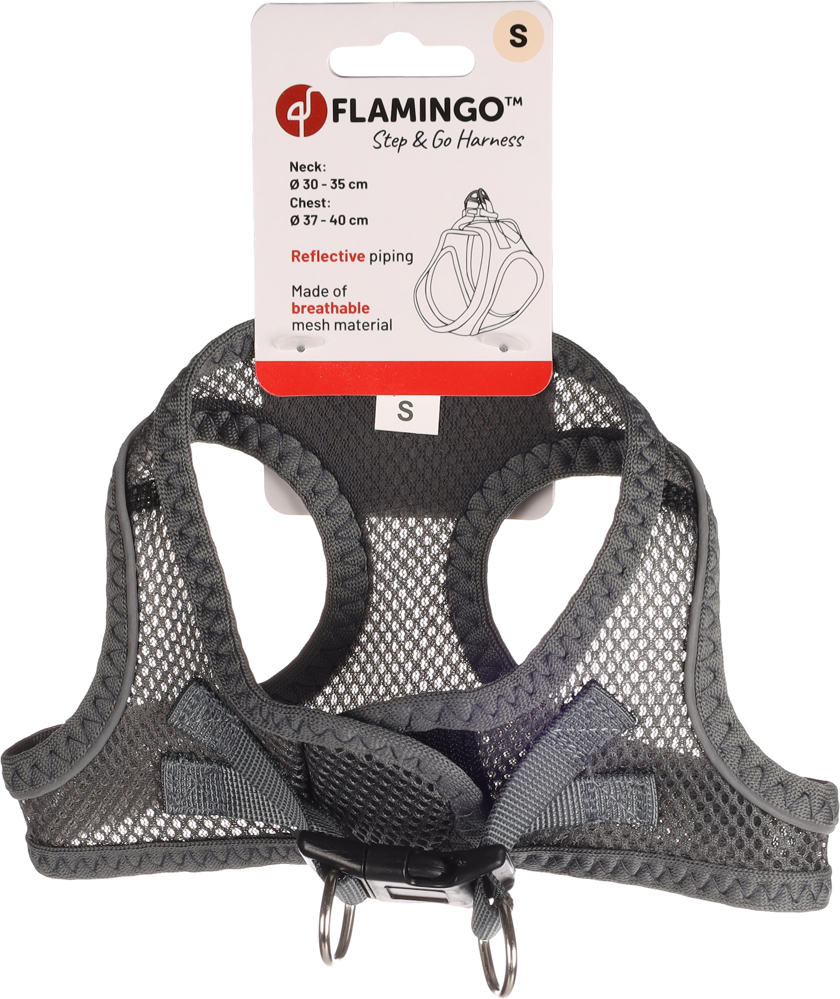 Flamingo Harness Step&Go Bento Grey