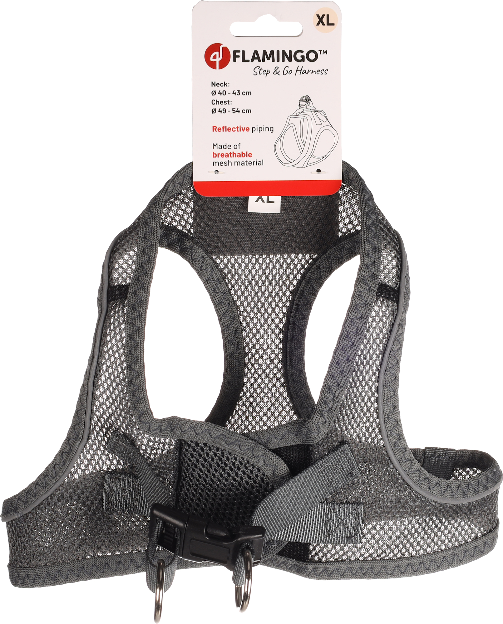 Flamingo Harness Step&Go Bento Grey