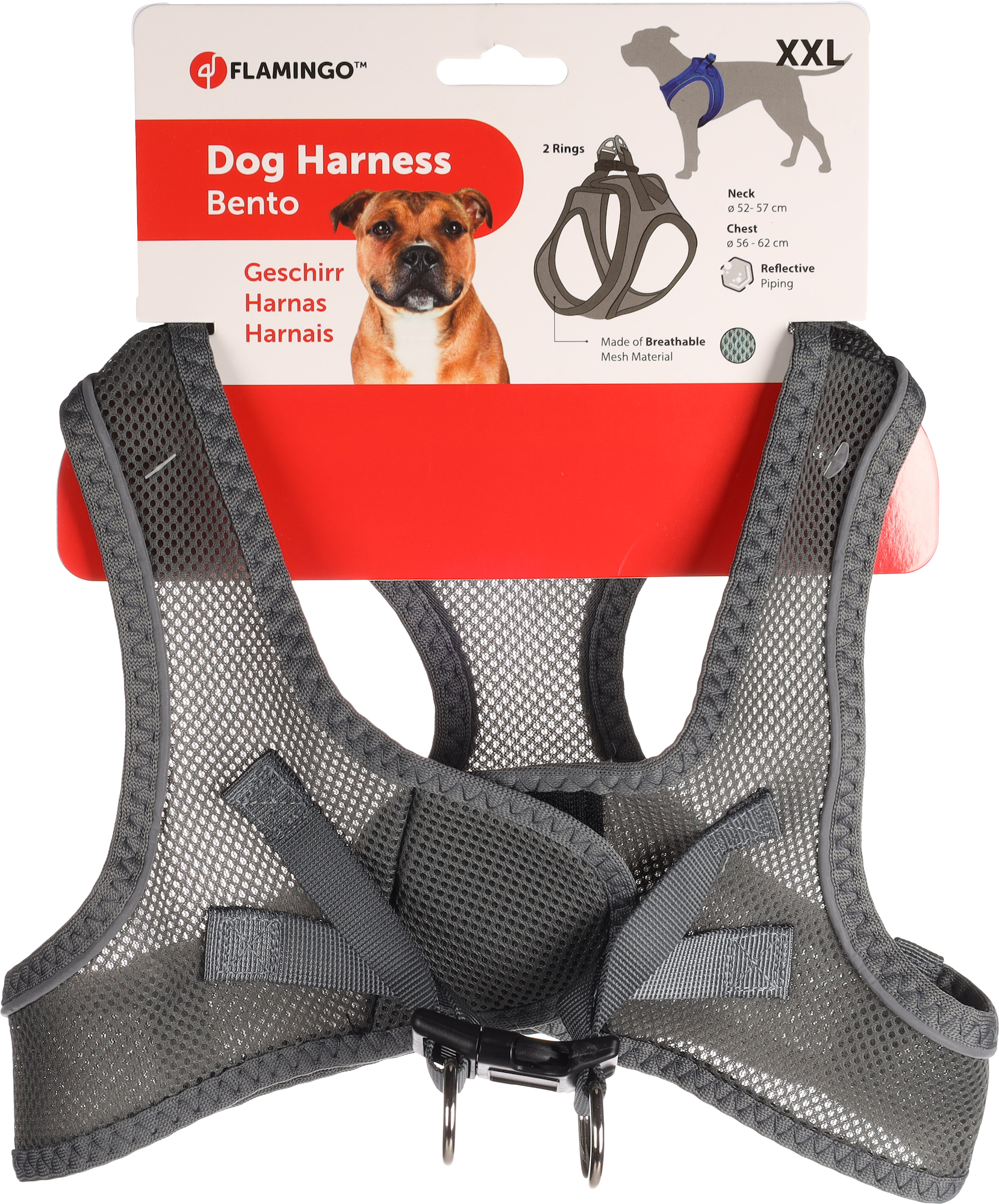 Flamingo Harness Step&Go Bento Grey