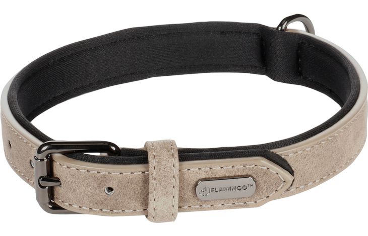 Flamingo Halsband met neopreen Delu Taupe