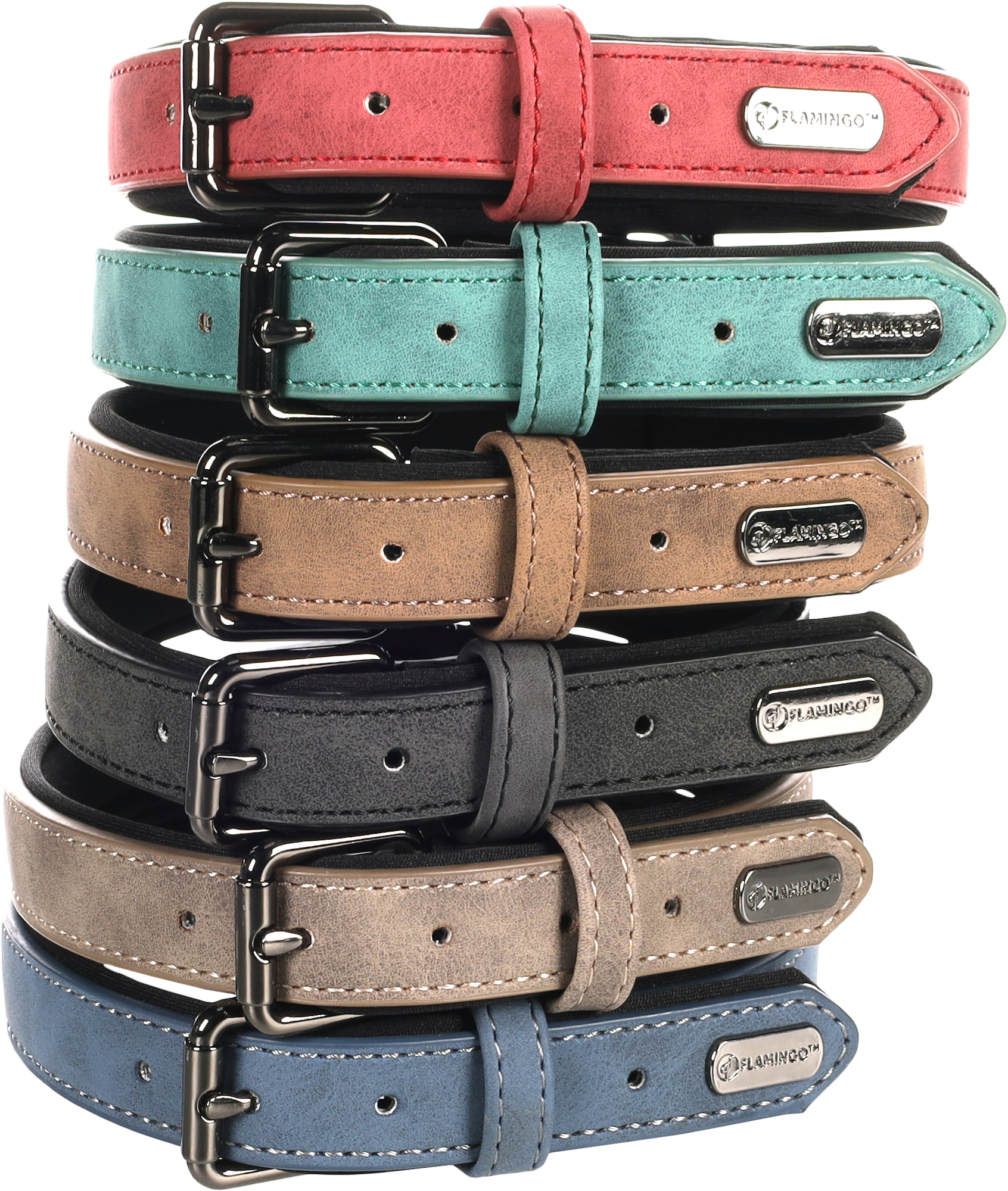 Flamingo Collar With neoprene Delu Taupe