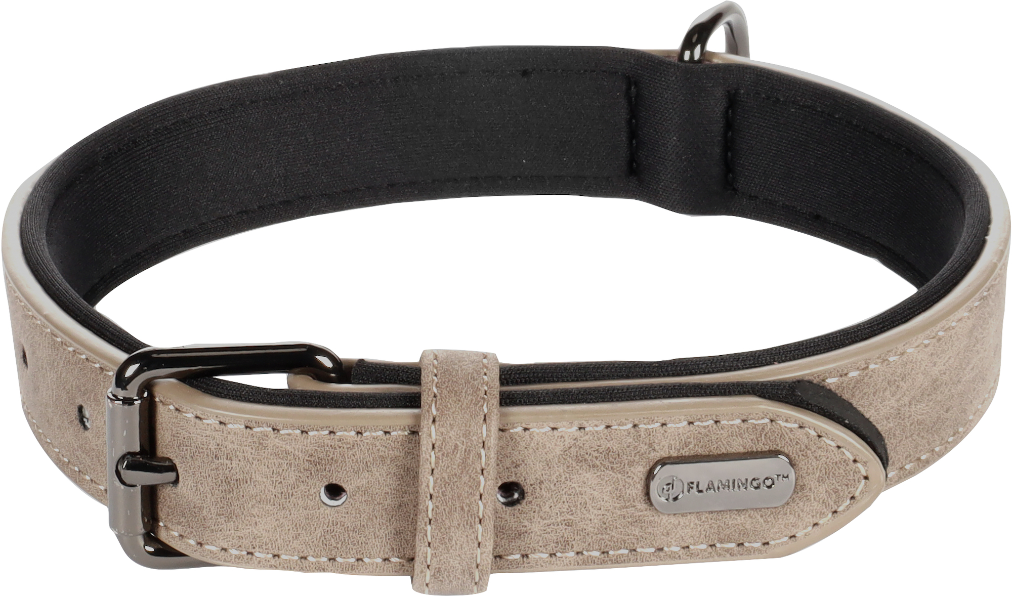 Flamingo Collar With neoprene Delu Taupe