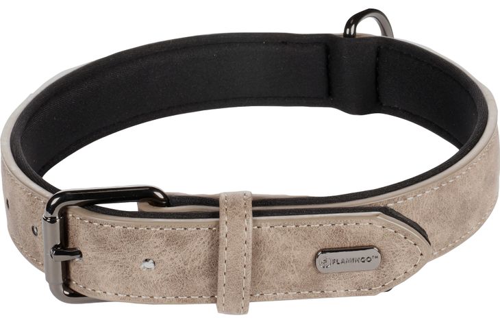 Flamingo Halsband met neopreen Delu Taupe