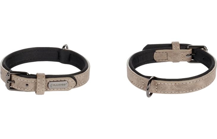Flamingo Halsband met neopreen Delu Taupe
