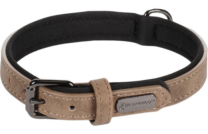 Flamingo Collar With neoprene Delu Brown
